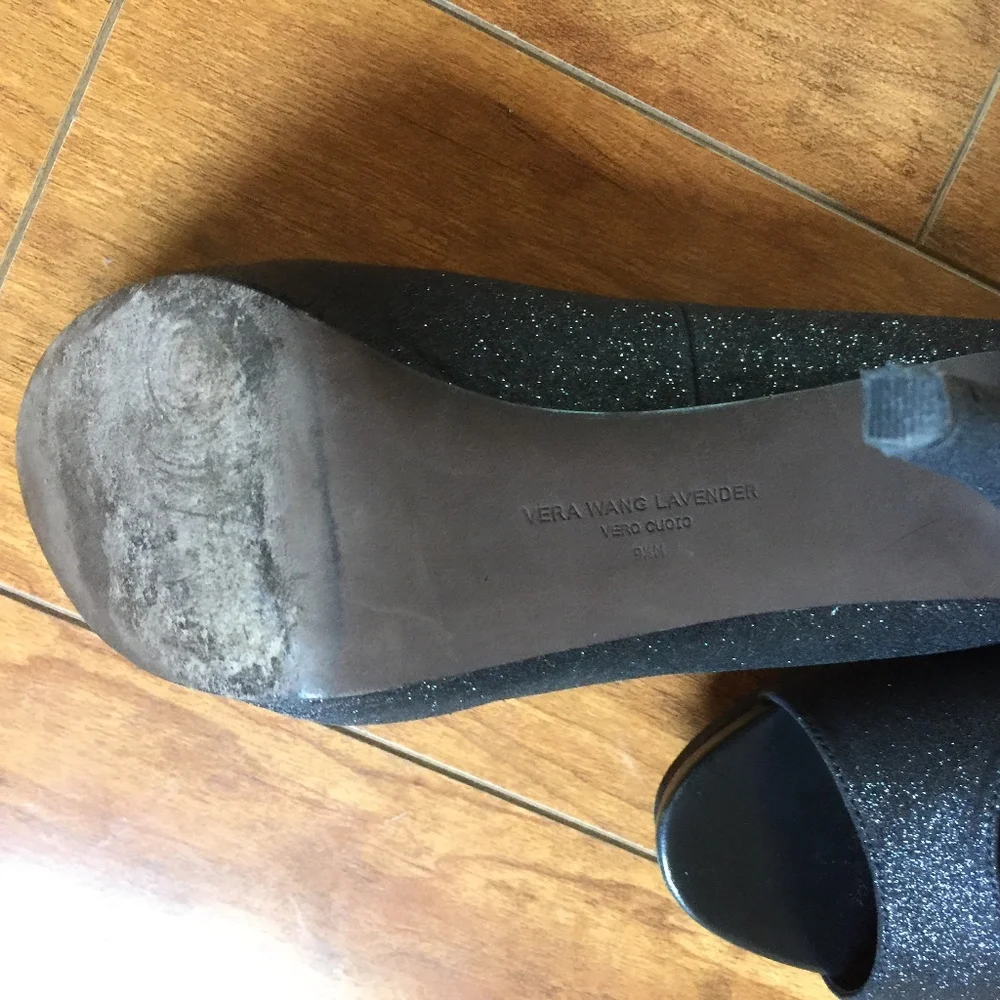 Vera Wang Selma Glitter Platform Wedding Heel Pump
